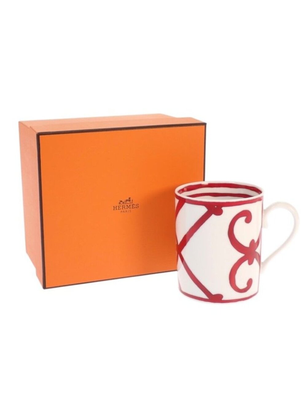 Hermes Guadalquivir Mug No2 Tableware Porcelain Red White Housewarming Gift